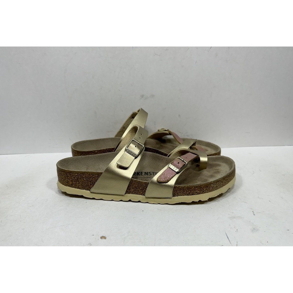 Birkenstock Mayari Women's Size 8 / 39 Two Tone Gold Rose Birko Flor